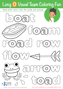 Reading: Long O Digraphs Worksheet for kids